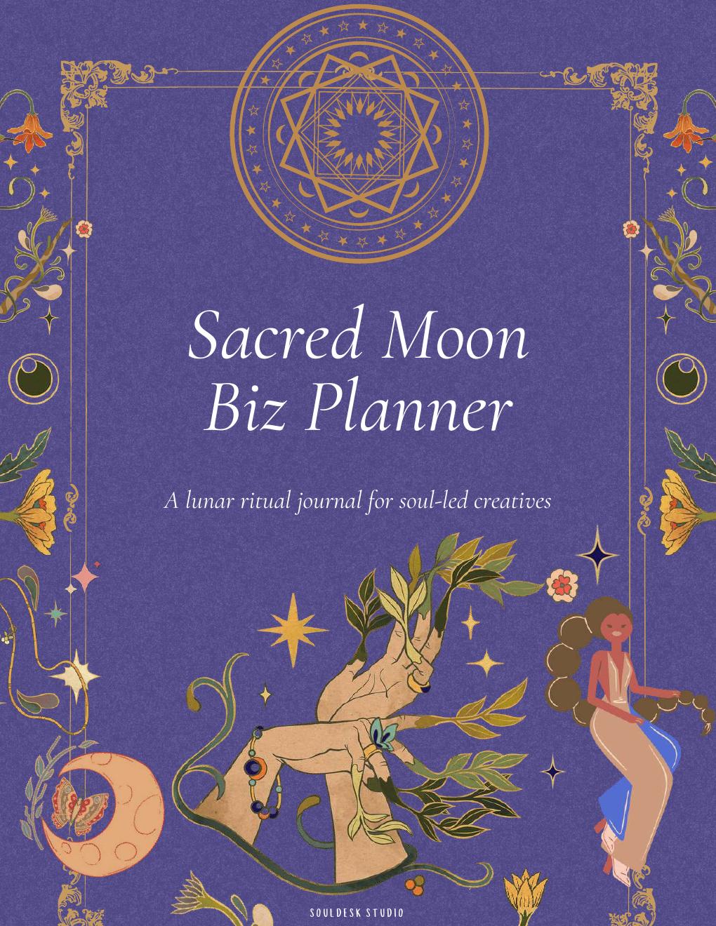 Cover of the Sacred Moon Biz Planner digital product